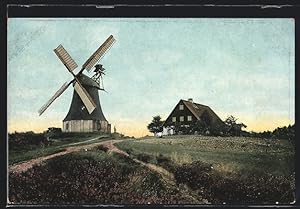 Ansichtskarte Kiekeberg, Windmühle am Kiekeberg