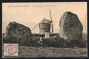 Ansichtskarte Plouharnel-Carnac, Les Alignements du Vieux Moulin