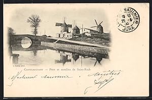Ansichtskarte Castelnaudary, Pont et moulins de Saint-Roch