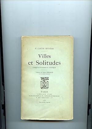Imagen del vendedor de VILLES ET SOLITUDES . CROQUIS D' EUROPE ET D' AFRIQUE . Prface de Henri Barboux a la venta por Librairie CLERC
