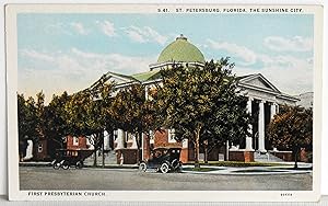 Bild des Verkufers fr St. Petersburg, Florida, The Sunshine City - First Presbyterian Church - Postcard zum Verkauf von Argyl Houser, Bookseller