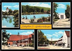 Postkarte Carte Postale 73968498 Gebhardshagen Salzgitter Kirche Schwimmbad Kirche Schule Sommerb...
