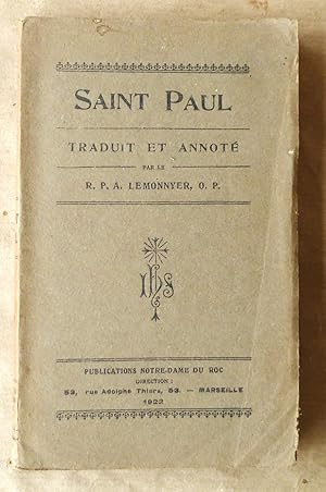 Imagen del vendedor de Saint Paul. Traduit et Annot. a la venta por librairie sciardet