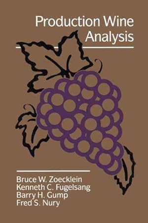 Immagine del venditore per Production Wine Analysis venduto da GreatBookPricesUK