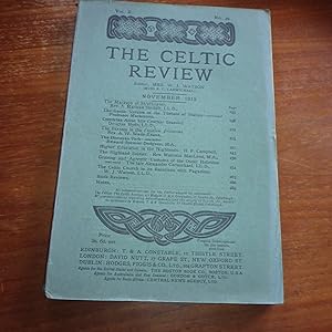 The Celtic Review, Published Quarterly - Volume X No.39 as issued. Nov 1915.