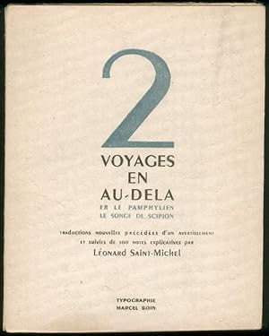 Image du vendeur pour 2 Voyages en au-dela: Er le pamphylien. Le songe de Scipion. mis en vente par Bibliothque d'un amateur