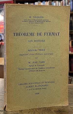 Bild des Verkufers fr Theoreme de Fermat _ Son Histoire zum Verkauf von San Francisco Book Company