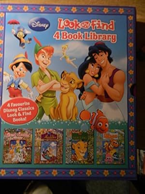 Bild des Verkufers fr Disney, Look and Find 4 Book Library. Best loved Classics + Aladdin + Lion King + Finding Nemo. zum Verkauf von WeBuyBooks