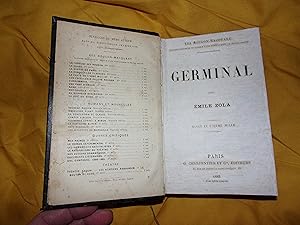 Image du vendeur pour Germinal, une des premires ditions de 1885 l  anne de l  Edition Originale mis en vente par A La Recherche Du Temps Perdu