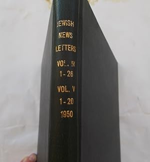 Seller image for Jewish Newsletter Bound Volume 45 Issues Vols. IV & V - 1950 for sale by Bloomsbury Books