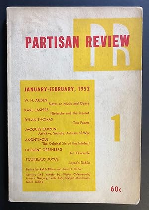 Seller image for Partisan Review, Volume 19, Number 1 (XIX; January - February 1952) - includes an advance excerpt of Invisible Man by Ralph Ellison for sale by Philip Smith, Bookseller