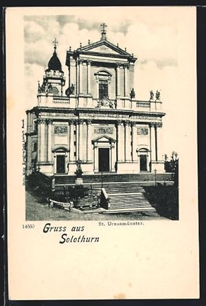Ansichtskarte Solothurn, Partie am St. Ursusmünster