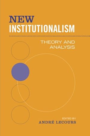 Imagen del vendedor de New Institutionalism : Theory And Analysis a la venta por GreatBookPrices