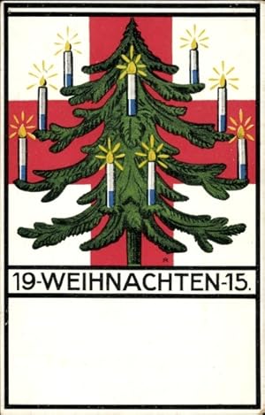 Ansichtskarte / Postkarte Glückwunsch Weihnachten, Kriegsweihnacht 1915, Tannenbaum, Bayerisches ...