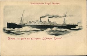 Ansichtskarte / Postkarte Dampfer Königin Luise, Norddeutscher Lloyd Bremen NDL