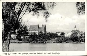 Ansichtskarte / Postkarte Deutsch Eylau Westpreußen, Kl. Geserichsee, Rathaus, Ordenskirche