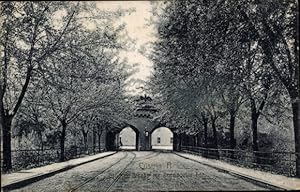 Ansichtskarte / Postkarte Kostrzyn nad Cüstrin Küstrin Ostbrandenburg, Brückenstraße mit Zorndorf...