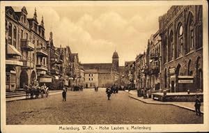 Ansichtskarte / Postkarte Marienburg Malbork Westpreußen, Hohe Lauben, Marienburg