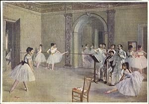 Künstler Ansichtskarte / Postkarte Degas, Die Wandelhalle der Oper, Ballett-Tänzerinnen