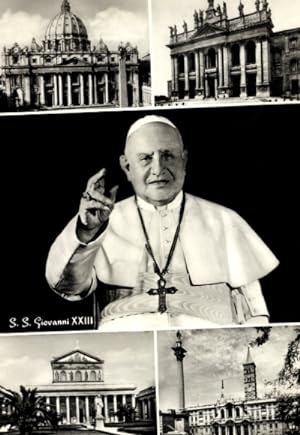 Ansichtskarte / Postkarte Vatikan, Rom, Papst Johannes XXIII, Petersdom, S. Maria Maggiore, St Pa...