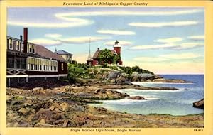 Bild des Verkufers fr Ansichtskarte / Postkarte Eagle Harbor Michigan USA, Keweenaw Halbinsel, Leuchtturm zum Verkauf von akpool GmbH