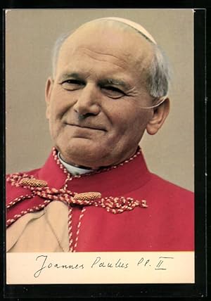 Bild des Verkufers fr Ansichtskarte Papst Johannes Paul II. lchelt freundlich zum Verkauf von Bartko-Reher