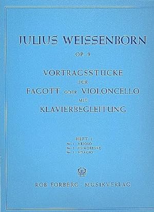 Imagen del vendedor de Vortragsstcke op.9 Band 1fr Fagott und Klavier a la venta por AHA-BUCH GmbH