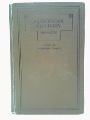 Seller image for European History Part III: Modern for sale by World of Rare Books