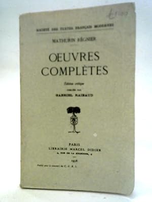 Seller image for Oeuvres Completes for sale by World of Rare Books