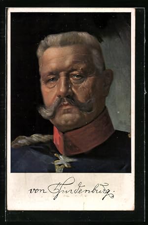 Seller image for Ansichtskarte von Hindenburg, Kopfportrait des Feldherren for sale by Bartko-Reher