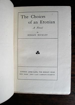 The Choices of an Etonian: a novel