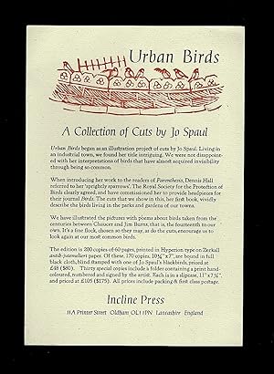 Immagine del venditore per Urban Birds. A Collection of Cuts by Jo Spaul. venduto da OJ-BOOKS    ABA / PBFA