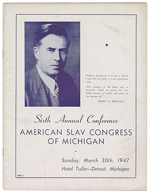 Program for Sixth Annual Conference, American Slav Congress of Michigan