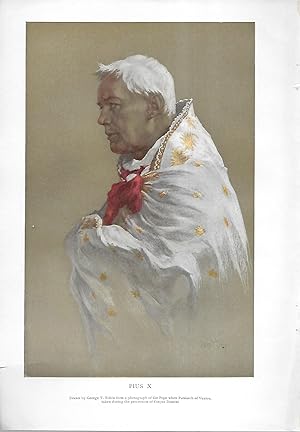 Seller image for Pope Pius X, Color Porrtrait Illustration for sale by Legacy Books II
