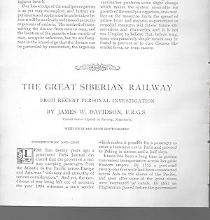 Image du vendeur pour The Great Siberian Railway From Recent Personal Investigation mis en vente par Legacy Books II