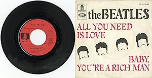 "THE BEATLES" All you need is love / Baby you're a rich man SP 45 tours original français / ODEON...
