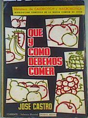 Imagen del vendedor de Que y como debemos comer a la venta por Almacen de los Libros Olvidados