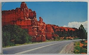 Seller image for Highway in Red Canyon - Approach to Bryce Canyon, Utah - Postcard for sale by Argyl Houser, Bookseller