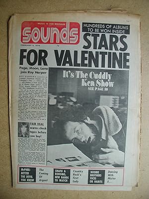 Bild des Verkufers fr Sounds. February 9, 1974. zum Verkauf von N. G. Lawrie Books
