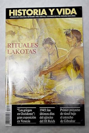 Image du vendeur pour Historia y Vida, Ao 1996, n 342:: La Danza al Sol y otros rituales lakotas; La Unin Ibrica: un debate sobre la idea de nacin en el siglo XIX; El Portugal contemporneo en unas memorias espaolas; Cuando la pintura se cita con la historia: la National Gallery de Londres; Mapamundis histpnicos del Alto Medievo que se anticiparon a los mapas verdaderos; 1945: los ltimos das del ejrcito alemn; El primer proyecto de tnel bajo el estrecho de Gibraltar; Smuta: el desconcierto de la Rusia de hoy; Clarn: su vida, sus novelas y sus cuentos; El cmic y la Historia; Las bajas en el frente de Manacor; Los griegos en Occidente: gran exposicin en Venecia; Siracusa, la ilustrsima; Fanny Stevenson: ms all del amor mis en vente par Alcan Libros