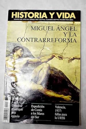 Bild des Verkufers fr Historia y Vida, Ao 1997, n 348:: Miguel Angel y la Contrarreforma; Las expediciones de Corts al Mar del Sur; El desciframiento del arte egipcio; Una aproximacin a la literatura castellana medieval: el mester de juglara y el de clereca; Mito y realidad histrica en el Mio Cid; Una epidemia de todos los tiempos: el mal de ojo; Ferrocarriles y guerra colonial en el Sudeste asitico; Jos Vidal Pujadas, un completo mozo de escuadra; El Nuevo Periodismo norteamericano; Valencia, 1937: fallas para el XX aniversario de la URSS; Michael Collins abre viejas heridas entre britnicos e irlandeses zum Verkauf von Alcan Libros