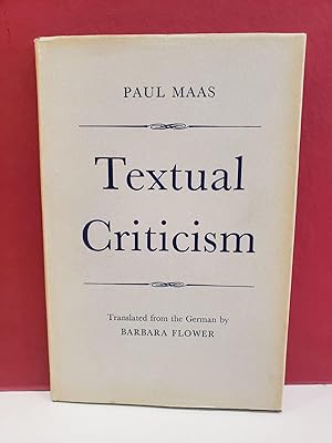 Seller image for Textual Criticism for sale by Moe's Books