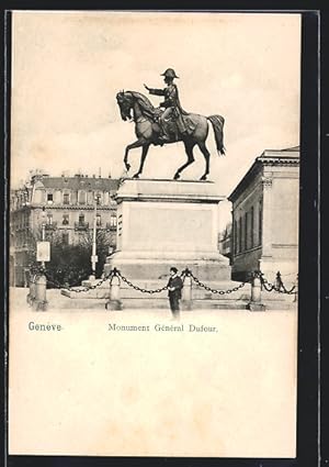 Ansichtskarte Genève, Monument Général Dufour