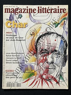 MAGAZINE LITTERAIRE-N°340-FEVRIER 1996-RENE CHAR