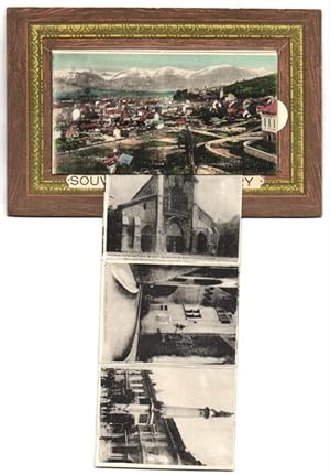 Leporello-Carte postale Chambéry, Vue générale et Montagne du Chat, Chateau des Ducs de Savoie, L...