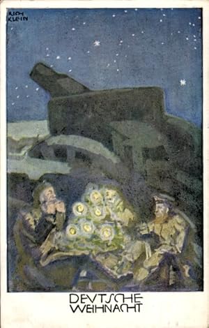 Künstler Ansichtskarte / Postkarte Klein, Richard, Glückwunsch Weihnachten, Deutsche Soldaten, Ta...