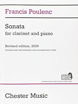 Bild des Verkufers fr Francis Poulenc: Sonata For Clarinet And Piano (Audio Edition): Revised Edition, 2006 Audio Edition zum Verkauf von WeBuyBooks