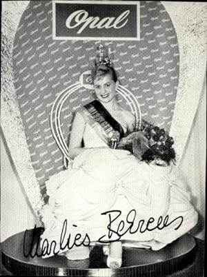 Ansichtskarte / Postkarte Miss Germany 1958 Marlies Behrens, Schönheitskönigin, Krone, Autogramm,...