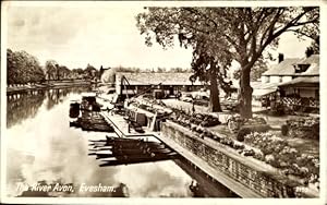 Ansichtskarte / Postkarte Evesham Worcestershire England, Der Fluss Avon