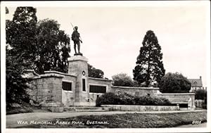 Ansichtskarte / Postkarte Evesham Worcestershire England, Kriegsdenkmal, Abbey Park
